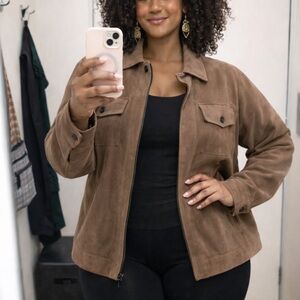 Vintage Sz M Real Suede Barn Jacket Chore Coat Field Utility Flawless